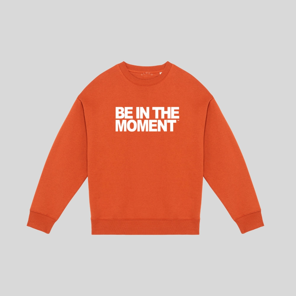 Be In The Moment Slogan Oversized Sweatshirt